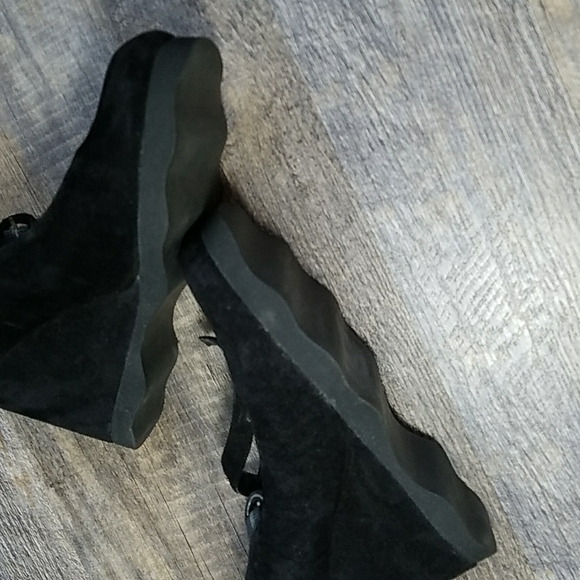 VERBATIM  Maryjane 6.5 platform BLACK  Suede Leather Covered buckle - Picture 5 of 16